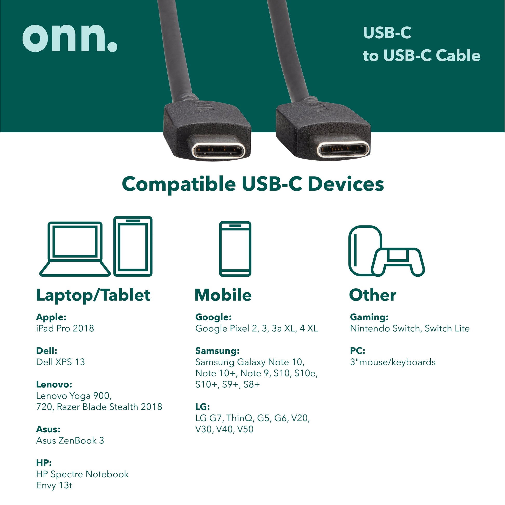 6' USB-C to USB-C Braided Charging Cable, USBIF Certified