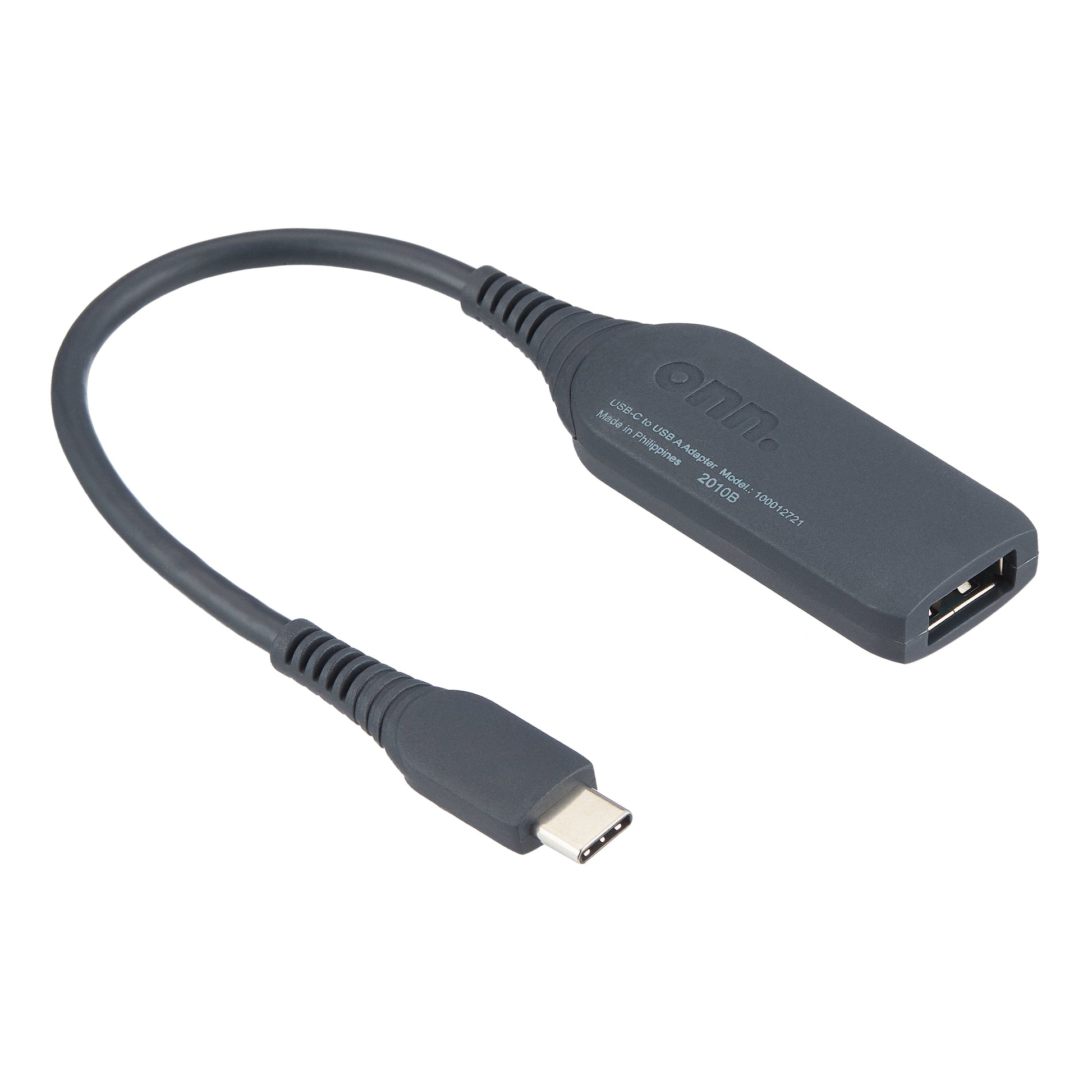 Black USB-C to USB Female Adapter, 4"