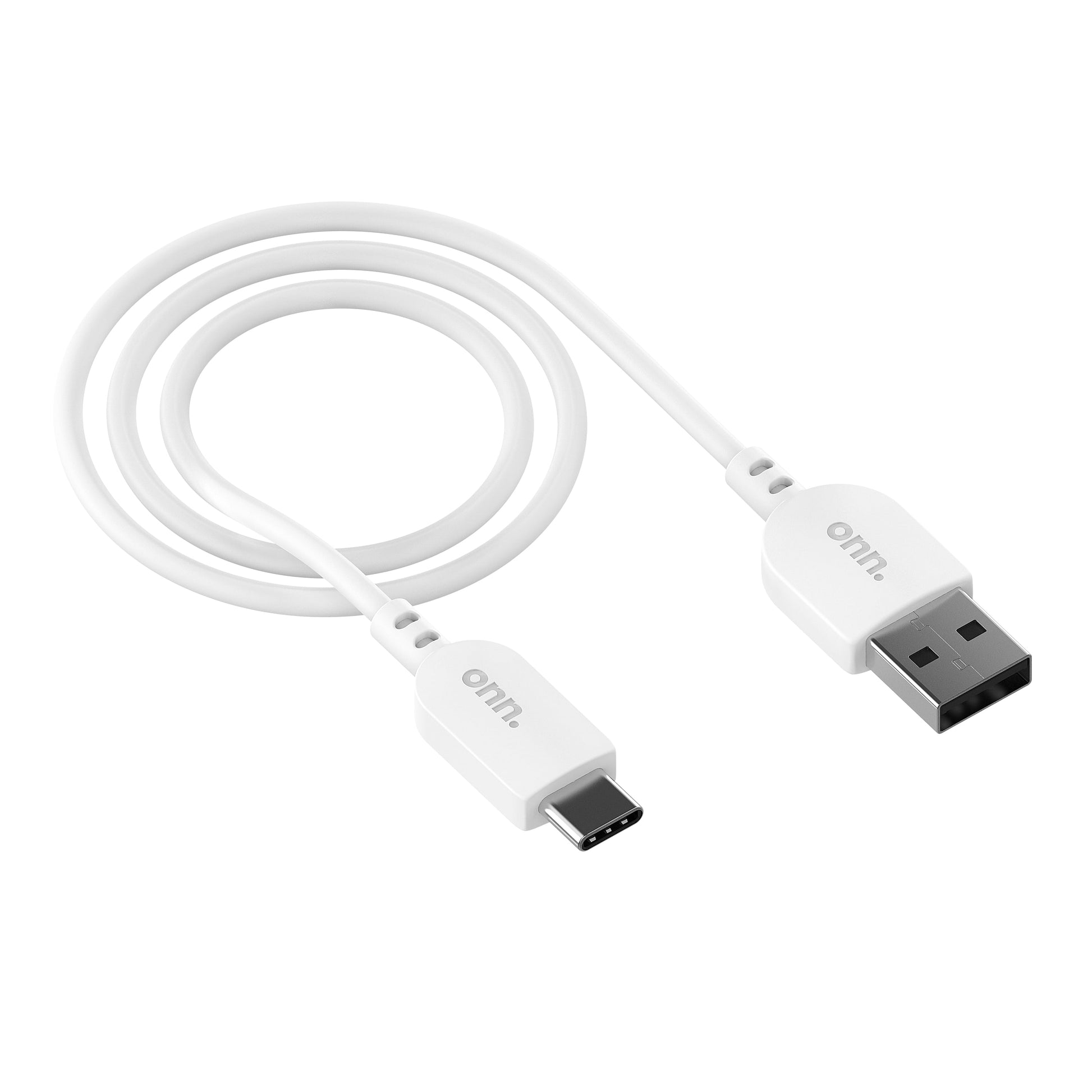 3' USB to USB-C Charging Cable, White