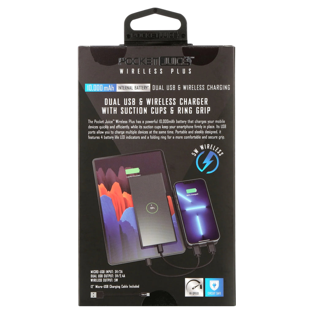 Wireless plus 10K Power Bank – 3-In-1 10,000Mah Portable Charger with High-Speed Wireless Charging