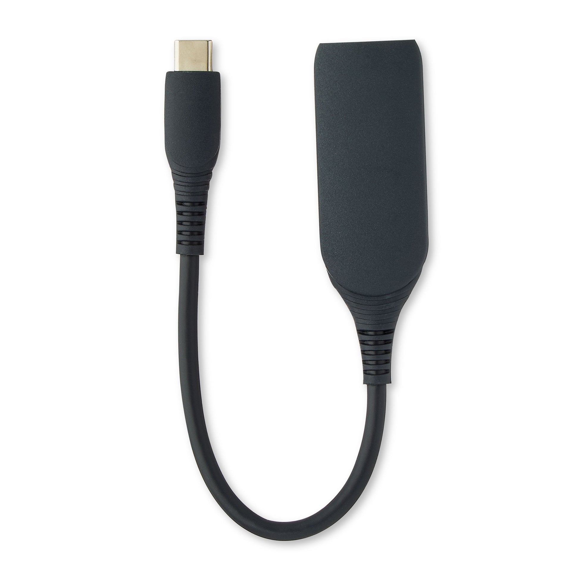 Black USB-C to USB Female Adapter, 4"